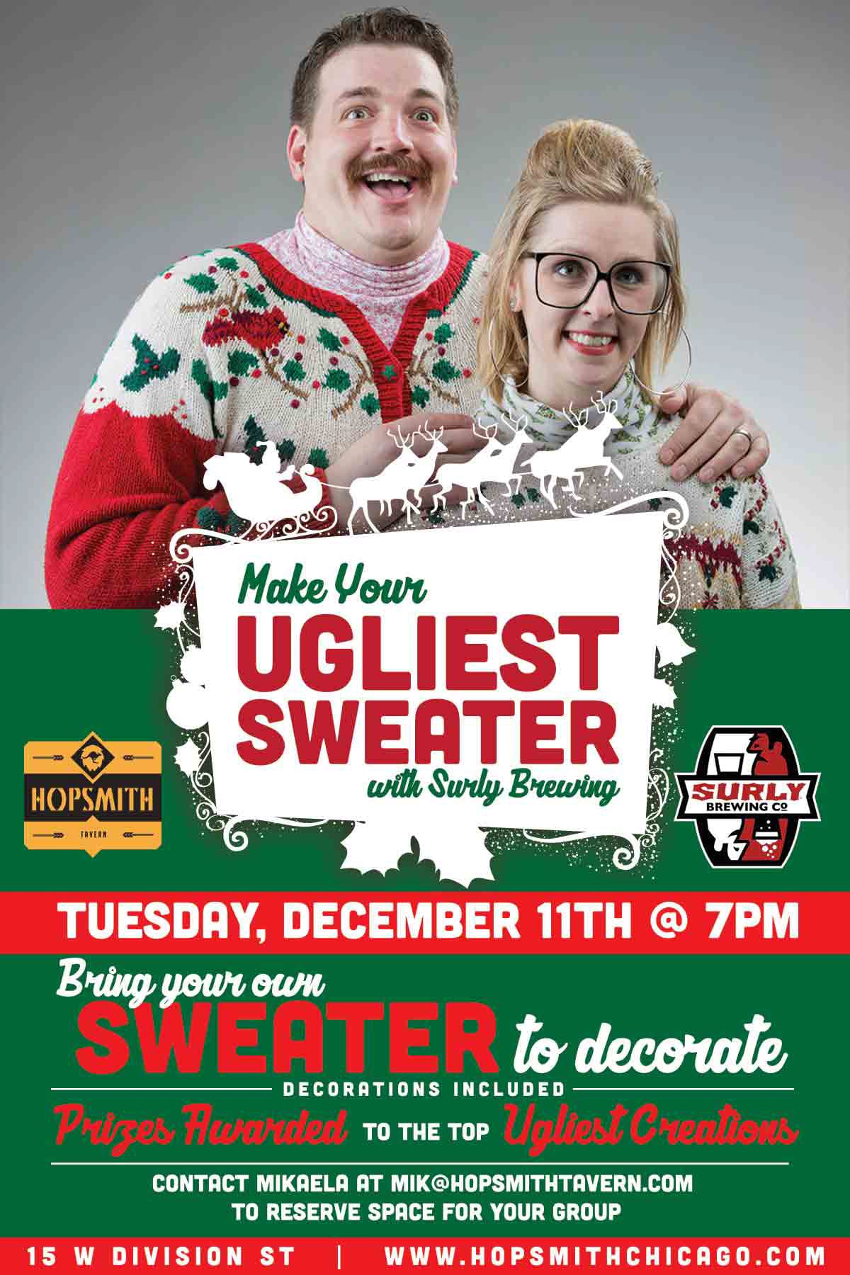 Hopsmith Chicago Ugly Sweater Decorating Party